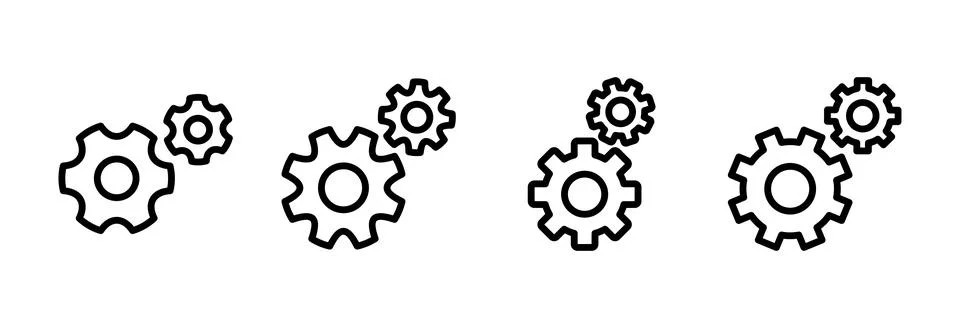 Setting Icon vector illustration. Cog settings sign and symbol. Gear Sign Stock Illustration