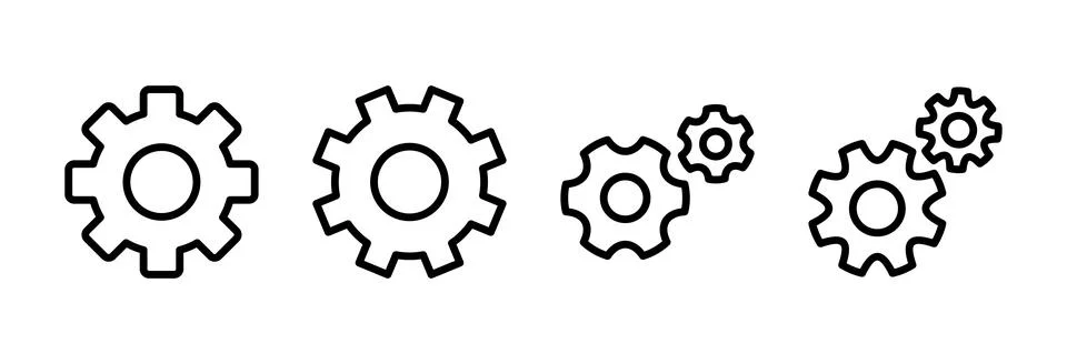 Setting Icon vector illustration. Cog settings sign and symbol. Gear Sign Stock Illustration