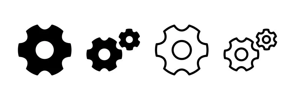 Setting Icon vector illustration. Cog settings sign and symbol. Gear Sign 스톡 일러스트