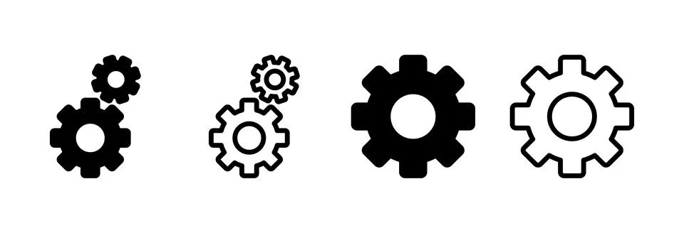 Setting Icon vector illustration. Cog settings sign and symbol. Gear Sign Stock Illustration