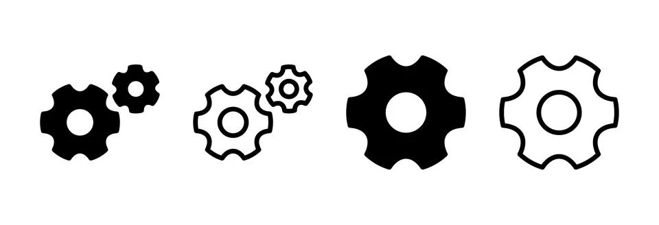 Setting Icon vector illustration. Cog settings sign and symbol. Gear Sign Stock Illustration