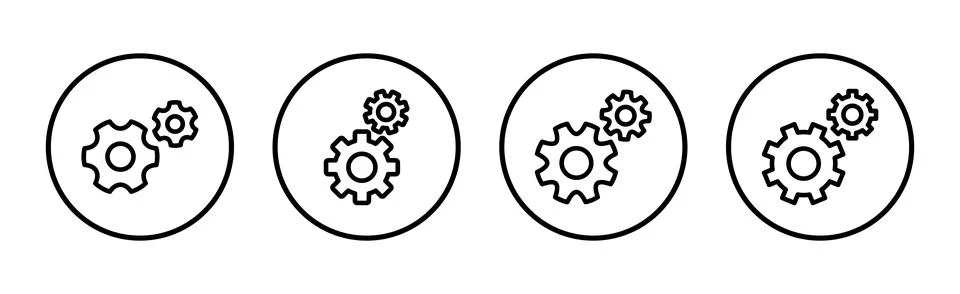 Setting Icon vector illustration. Cog settings sign and symbol. Gear Sign 스톡 일러스트