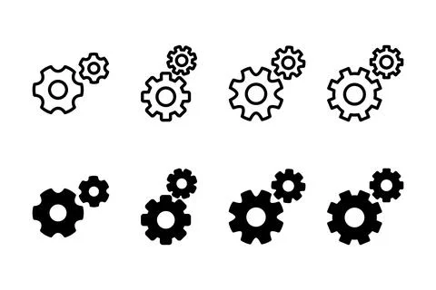 Setting Icon vector illustration. Cog settings sign and symbol. Gear Sign Stock Illustration