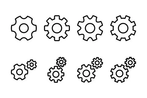 Setting Icon vector illustration. Cog settings sign and symbol. Gear Sign Stock Illustration