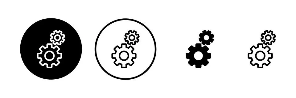Setting Icon vector illustration. Cog settings sign and symbol. Gear Sign Stock Illustration