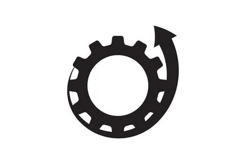 Setting icon vector with work cog gear element. Cogweel mechanism symbol. 库存插图