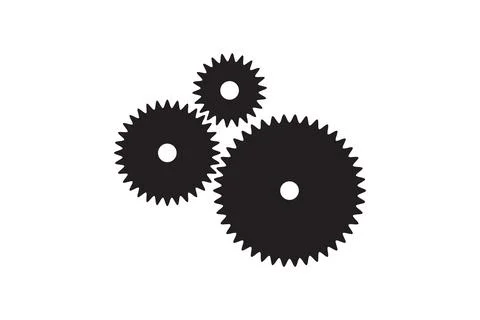 Setting icon vector with work cog gear element. Cogweel mechanism symbol. Illustrazione stock