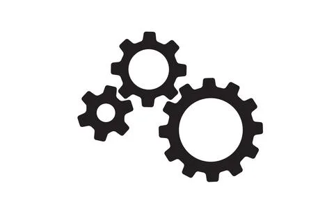 Setting icon vector with work cog gear element. Cogweel mechanism symbol. Stockillustratie