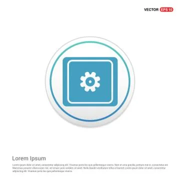 Setting icon - white circle button Stock Illustration