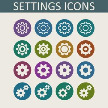Setting icons Stock Illustration