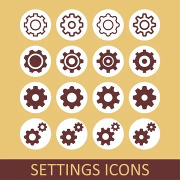 Setting icons Stock Illustration