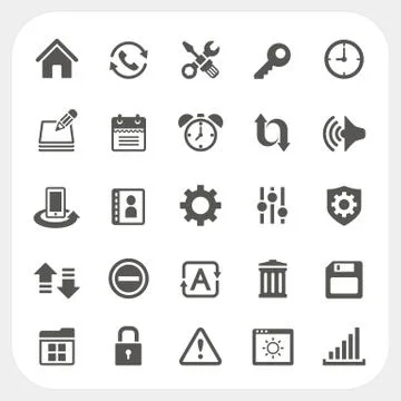 Setting icons set Stock Illustration