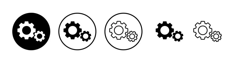 Setting Icons set. setting vector icon. Cog settings Icon Symbol. Gear Stock Illustration