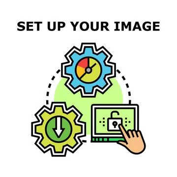Setting up image data for secure digital content workflow Stock Illustration