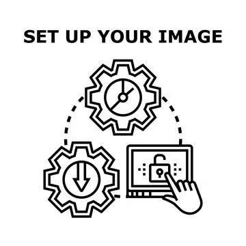 Setting up image data for secure digital content workflow 库存插图