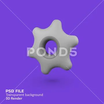 Setting isolated 3d render icon illustration PSD Template
