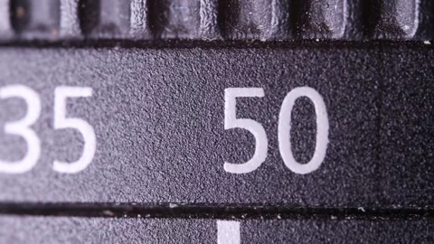 Setting up the lens in macro, camera close up Stock Footage 311274242