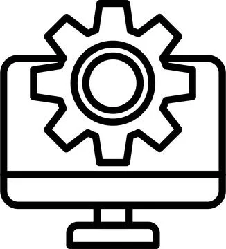 Setting Line Icon Design Stock Illustration