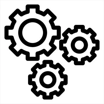 Setting line icon vector illustration isolated on white background Stock Illustration