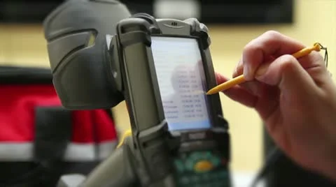 Setting Manual Scanner Stock Footage 10106898