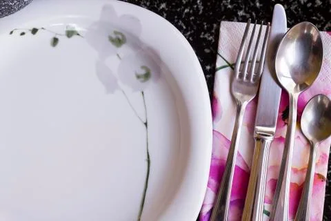 Setting meal empty service Stock Photos