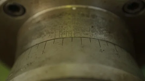 Setting up micrometer parameters on a metal scraper Stock-Footage 104802269