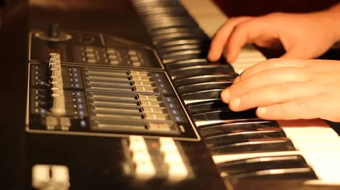 Setting Up MIDI Controller Stock Footage 46125974