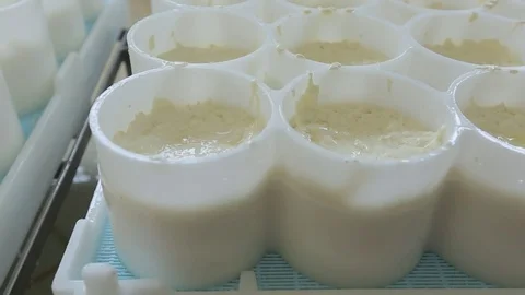 Setting milk for cheese Stock Footage 73786344