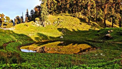 A setting in the mountains Stock Photos