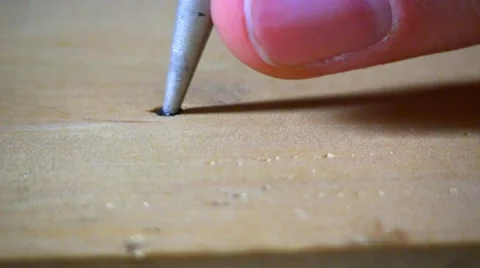 Setting a nail Stock Footage 10599750