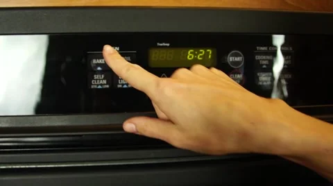Setting an Oven Stock Footage 41310158