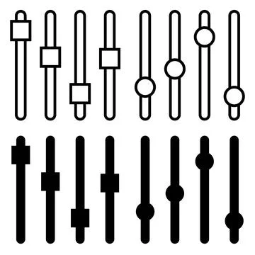 Setting panel or preference slider icon. Vector illustration for alter regula Stock Illustration