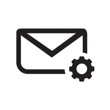Setting parameters and Envelope Mail icon Stock Illustration