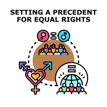 Setting precedent for equal rights, inclusion, diversity, and unity Stock Illustration