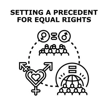 Setting precedent for equal rights, inclusion, diversity, and unity Stock Illustration