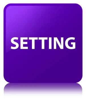 Setting purple square button Stock Illustration