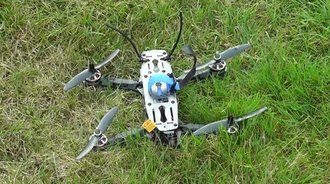 Setting quadrocopter remote control Stock Footage 53852618