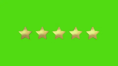 Setting the rating. Five stars. Green background. Stock Footage 293864545