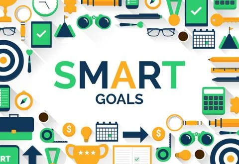Setting SMART Goals Stock Illustration