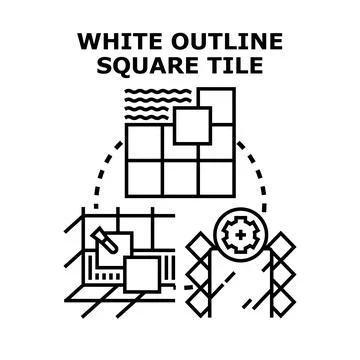 Setting square tiles for home renovation design Stock Illustration