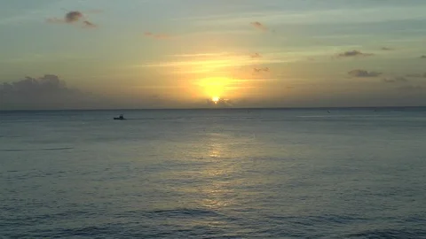 Setting Sun In Barbados Stock Footage 106995747