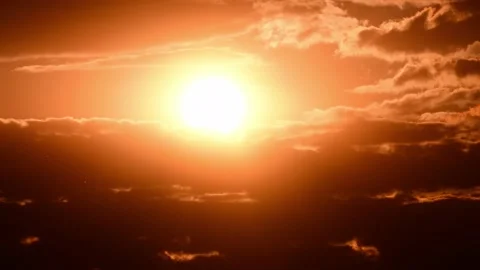 Setting Sun Cloudscape Stock Footage 131487774