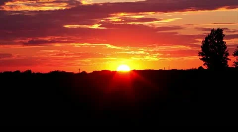 Setting sun Video stock 12191702