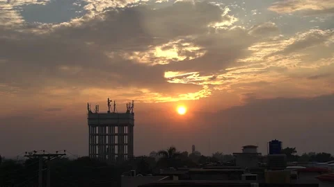 Setting Sun footage Stock Footage 212381083