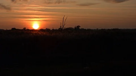 Setting sun with interesting cloud and color. 스톡 동영상 120244999