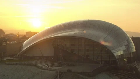 Setting sun over The Sage Stock Footage 80195415