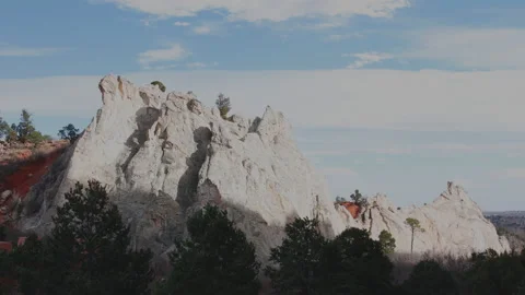 Setting sun paints progression of shadows Garden of the Gods, 4K. Stock Footage 140105282