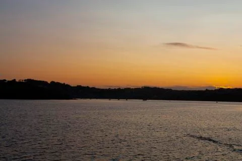 The setting sun Stock Photos