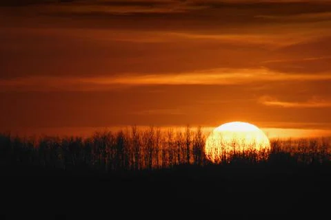 Setting Sun 스톡 사진