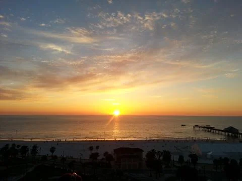 Setting Sun To Remember 库存照片